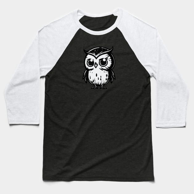 Tiny owl Baseball T-Shirt by stkUA